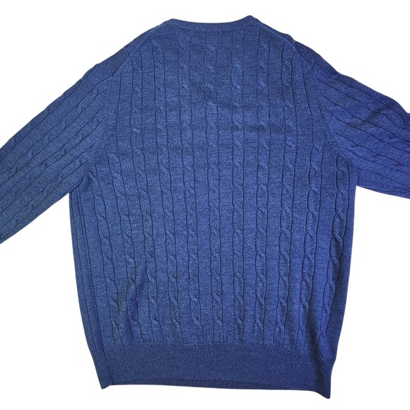 Brooks Brothers Sweater Mens XL 346 Extra Fine Merino Wool Cable Knit Pullover - Picture 6 of 11